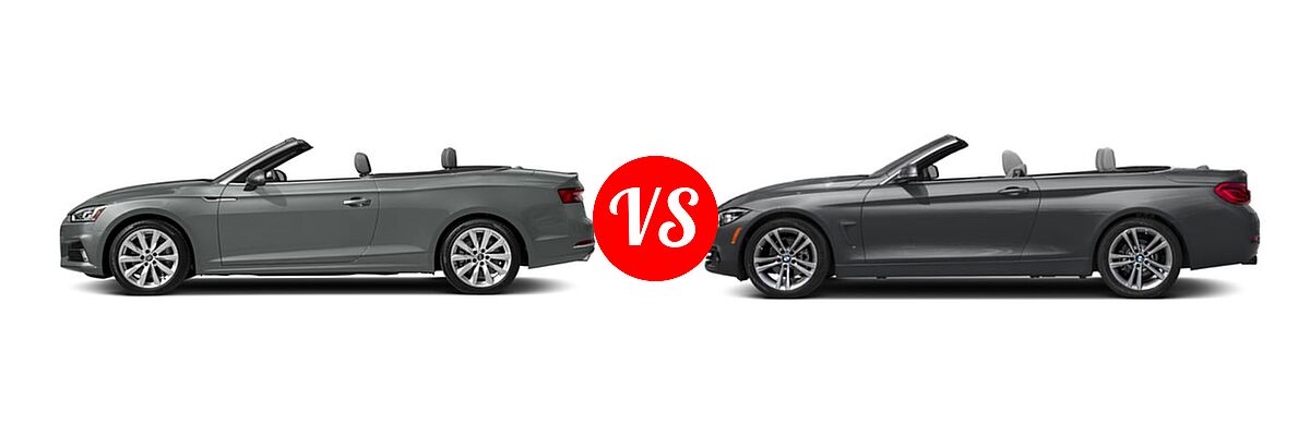 2018 Audi A5 Convertible Premium / Premium Plus / Prestige vs. 2018 BMW 4 Series Convertible 430i / 430i xDrive - Side Comparison