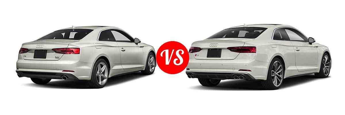 2018 Audi A5 Coupe Premium / Premium Plus / Prestige vs. 2019 Audi S5 Coupe Premium / Premium Plus / Prestige - Rear Right Comparison
