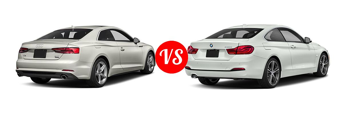 2018 Audi A5 Coupe Premium / Premium Plus / Prestige vs. 2018 BMW 4 Series Coupe 430i / 430i xDrive - Rear Right Comparison