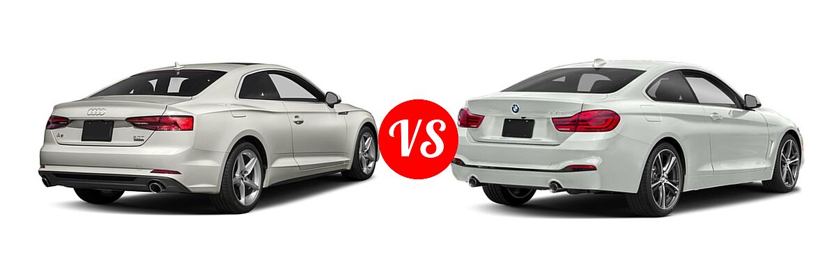 2018 Audi A5 Coupe Premium / Premium Plus / Prestige vs. 2018 BMW 4 Series Coupe 440i / 440i xDrive - Rear Right Comparison