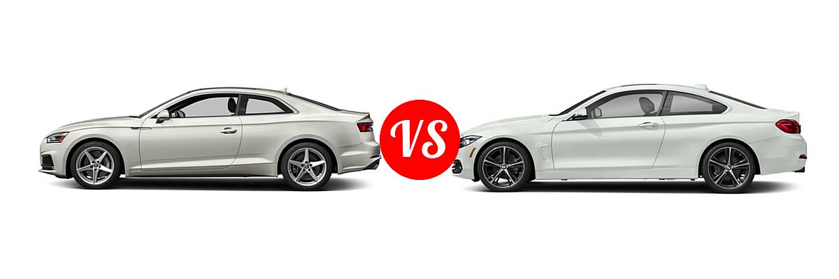 2018 Audi A5 Coupe Premium / Premium Plus / Prestige vs. 2018 BMW 4 Series Coupe 430i / 430i xDrive - Side Comparison