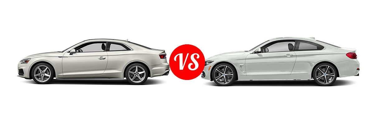 2018 Audi A5 Coupe Premium / Premium Plus / Prestige vs. 2018 BMW 4 Series Coupe 440i / 440i xDrive - Side Comparison