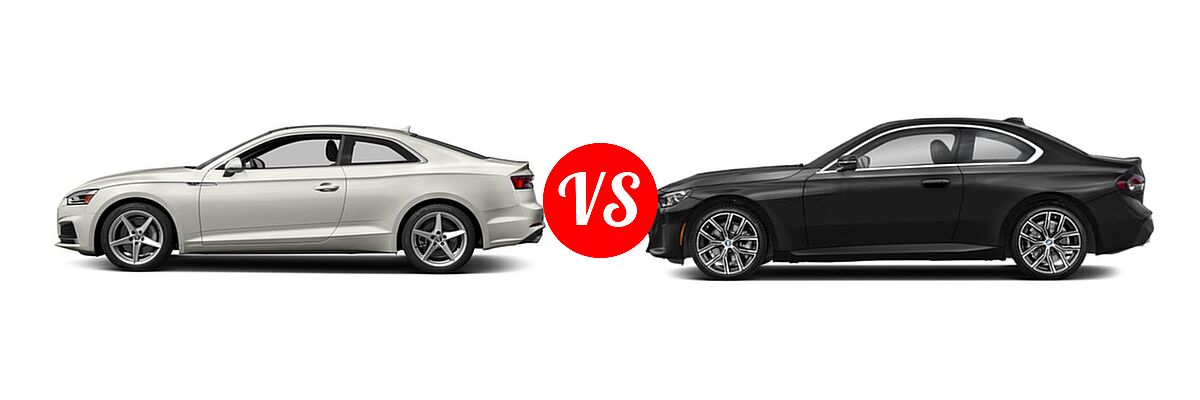 2018 Audi A5 Coupe Premium / Premium Plus / Prestige vs. 2022 BMW 2 Series Coupe 230i - Side Comparison