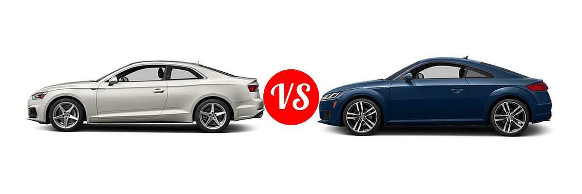 2018 Audi A5 Coupe Premium / Premium Plus / Prestige vs. 2018 Audi TT Coupe 2.0 TFSI - Side Comparison