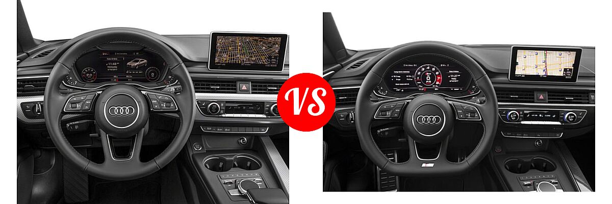 2018 Audi A5 Coupe Premium / Premium Plus / Prestige vs. 2019 Audi S5 Coupe Premium / Premium Plus / Prestige - Dashboard Comparison