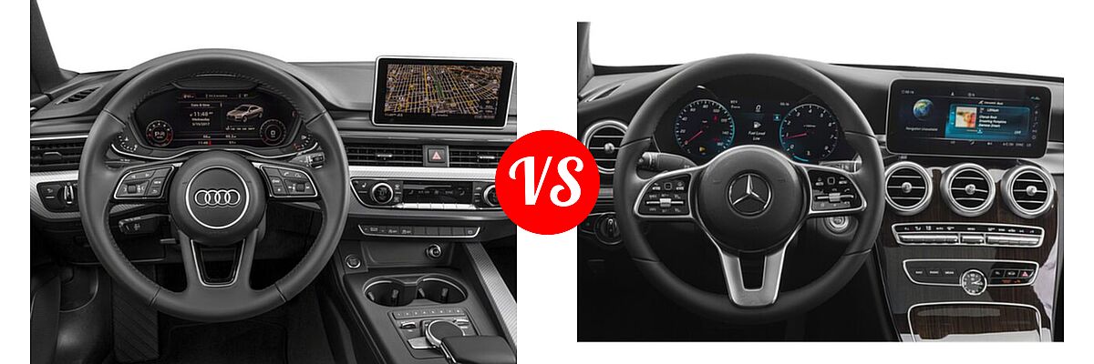 2018 Audi A5 Coupe Premium / Premium Plus / Prestige vs. 2020 Mercedes-Benz C-Class Coupe C 300 - Dashboard Comparison