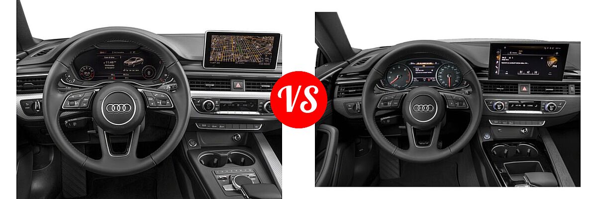 2018 Audi A5 Coupe Premium / Premium Plus / Prestige vs. 2021 Audi A5 Coupe S line Premium / S line Premium Plus / S line Prestige - Dashboard Comparison