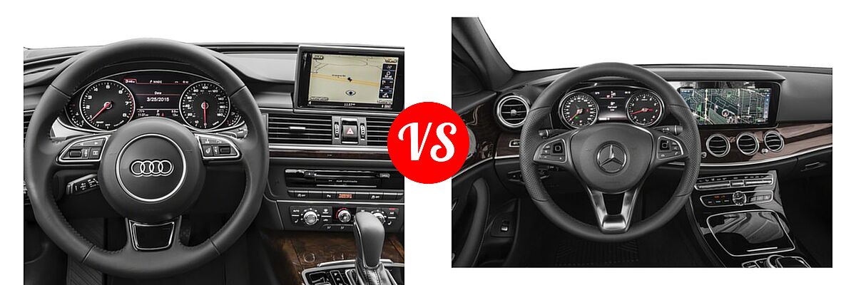 2018 Audi A6 vs. 2018 Mercedes-Benz E-Class Sedan - Dashboard Comparison