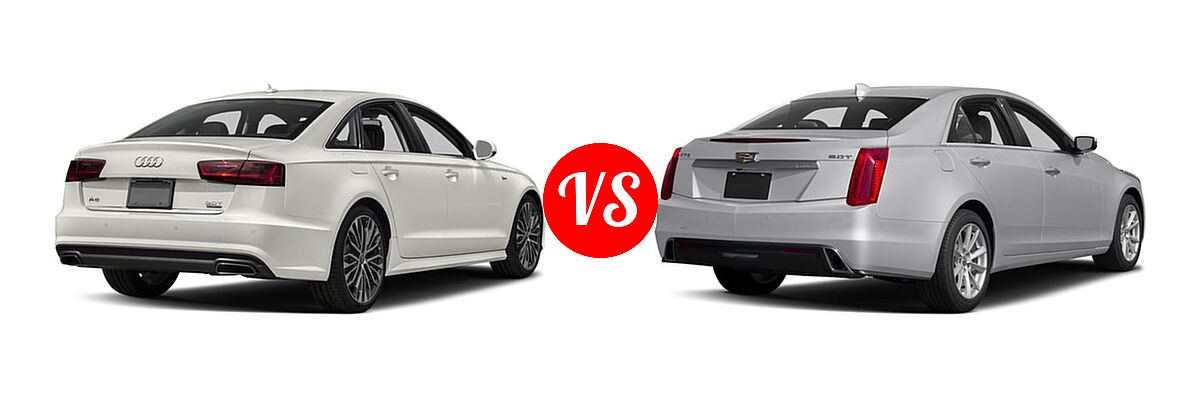 2018 Audi A6 Sedan Premium / Premium Plus / Prestige / Sport vs. 2018 Cadillac CTS V-Sport Sedan V-Sport RWD - Rear Right Comparison