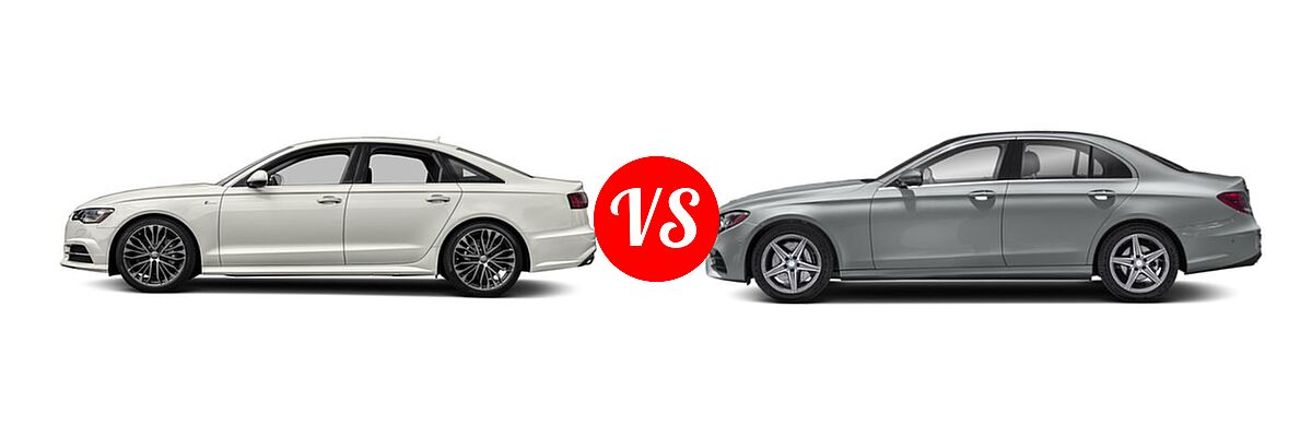 2018 Audi A6 Sedan Premium / Premium Plus / Prestige / Sport vs. 2018 Mercedes-Benz E-Class Sedan E 300 - Side Comparison