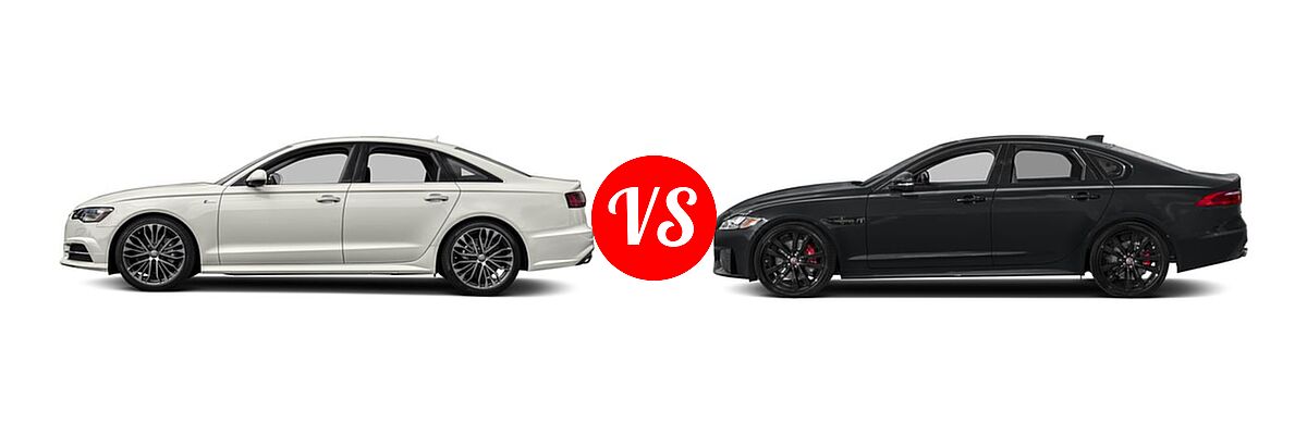 2018 Audi A6 Sedan Premium / Premium Plus / Prestige / Sport vs. 2018 Jaguar XF Sedan S - Side Comparison