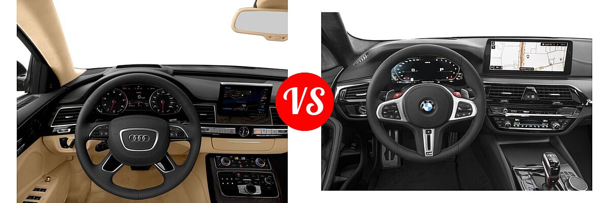 2018 Audi A8 Sedan Sport vs. 2022 BMW M5 Sedan Sedan - Dashboard Comparison