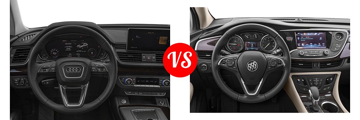 2018 Audi Q5 SUV Premium / Premium Plus / Prestige vs. 2019 Buick Envision SUV Essence / FWD 4dr / Preferred / Premium / Premium II - Dashboard Comparison