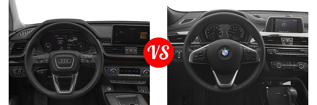 2018 Audi Q5 SUV Premium / Premium Plus / Prestige vs. 2018 BMW X2 SUV sDrive28i / xDrive28i - Dashboard Comparison