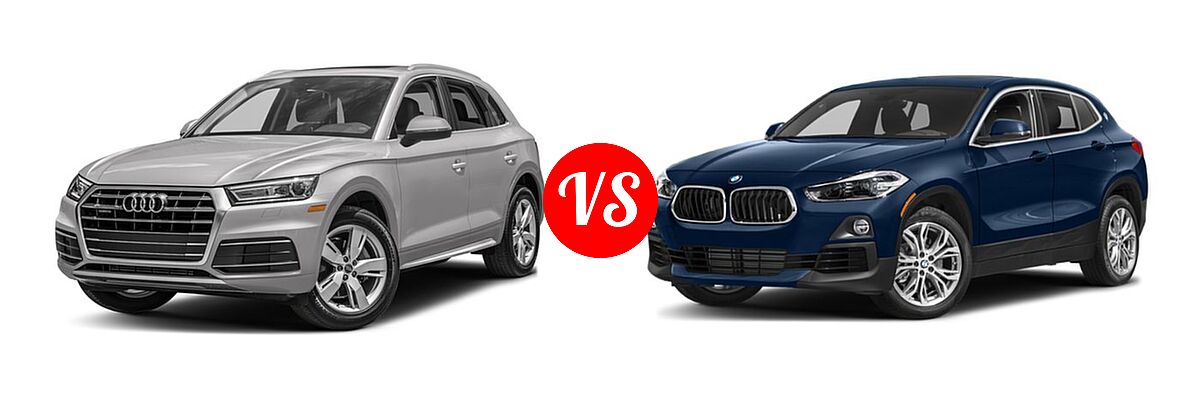 2018 Audi Q5 SUV Premium / Premium Plus / Prestige vs. 2018 BMW X2 SUV sDrive28i / xDrive28i - Front Left Comparison