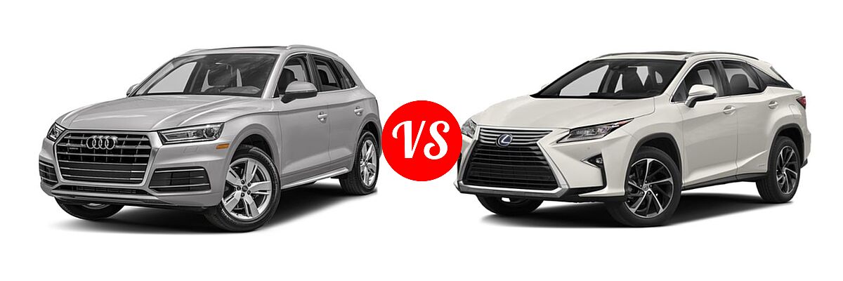 2018 Audi Q5 SUV Premium / Premium Plus / Prestige vs. 2018 Lexus RX 450h SUV RX 450h - Front Left Comparison