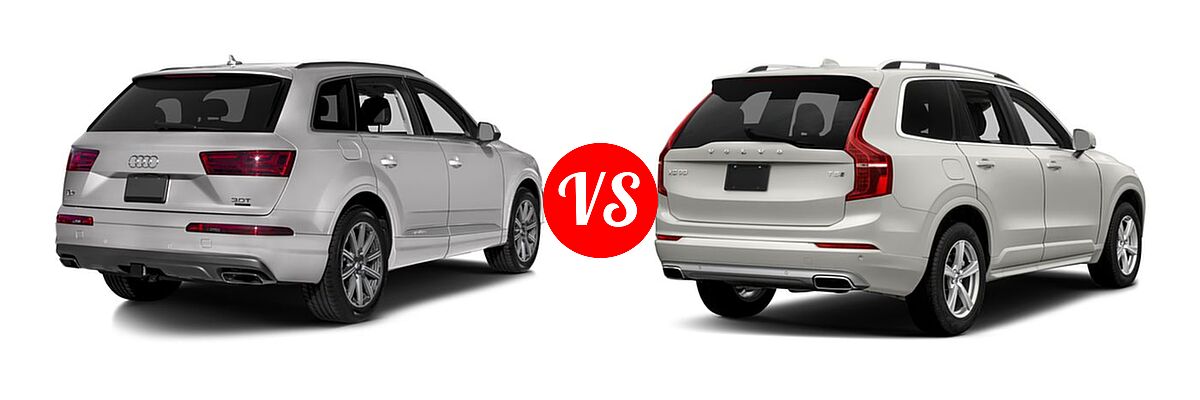 2018 Audi Q7 SUV Premium / Premium Plus / Prestige vs. 2018 Volvo XC90 SUV Momentum - Rear Right Comparison