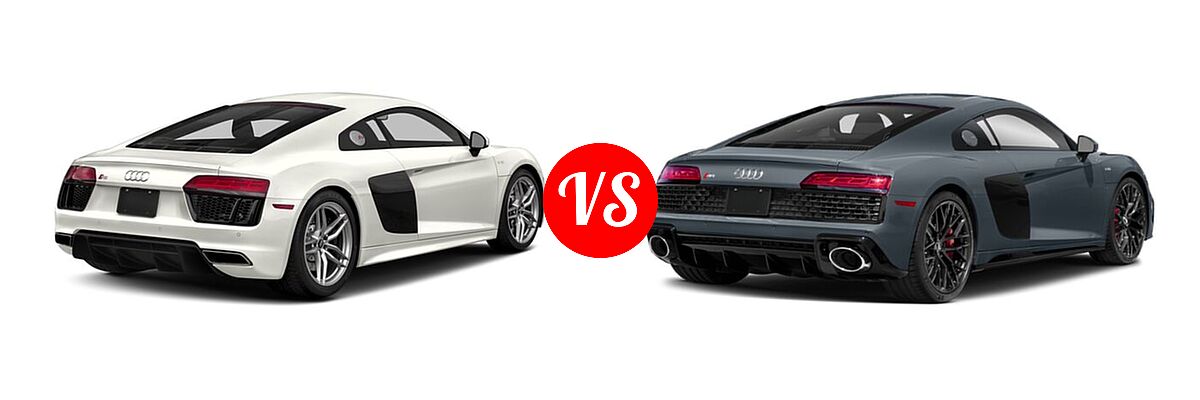 2018 Audi R8 Coupe V10 / V10 plus vs. 2020 Audi R8 Coupe V10 / V10 performance - Rear Right Comparison