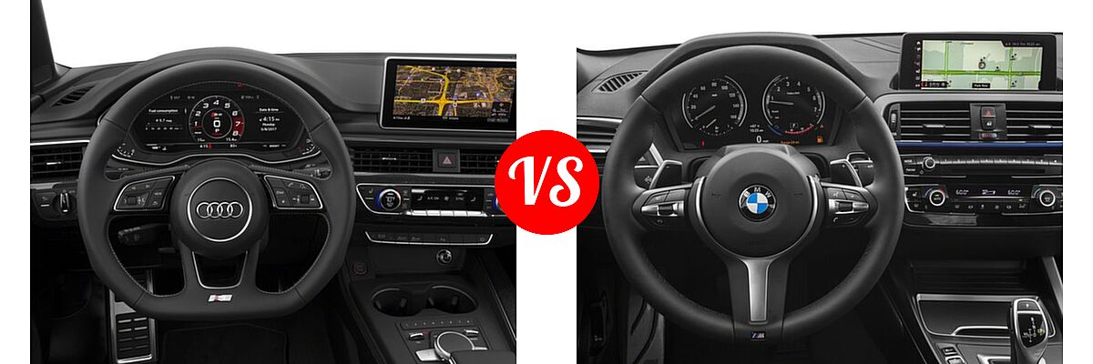 2018 Audi S5 Convertible Premium Plus / Prestige vs. 2018 BMW 2 Series M240i xDrive Convertible M240i xDrive - Dashboard Comparison