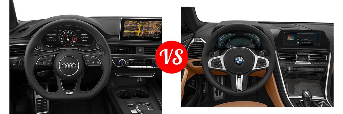 2018 Audi S5 Convertible Premium Plus / Prestige vs. 2020 BMW 8 Series M850i Convertible M850i xDrive - Dashboard Comparison