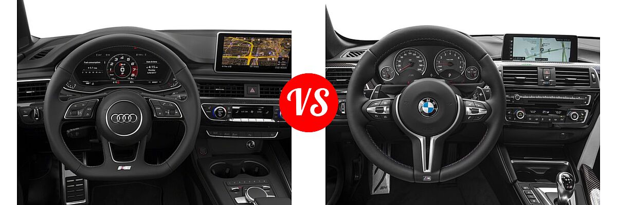 2018 Audi S5 Convertible Premium Plus / Prestige vs. 2018 BMW M4 Convertible Convertible - Dashboard Comparison