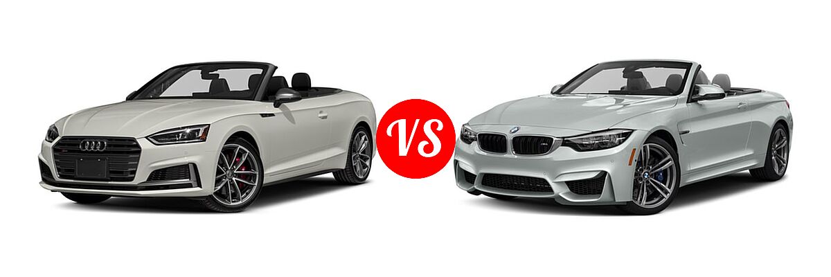 2018 Audi S5 Convertible Premium Plus / Prestige vs. 2018 BMW M4 Convertible Convertible - Front Left Comparison