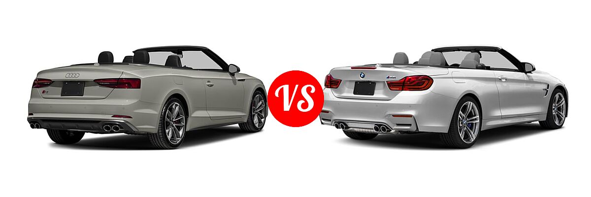 2018 Audi S5 Convertible Premium Plus / Prestige vs. 2019 BMW M4 Convertible Convertible - Rear Right Comparison