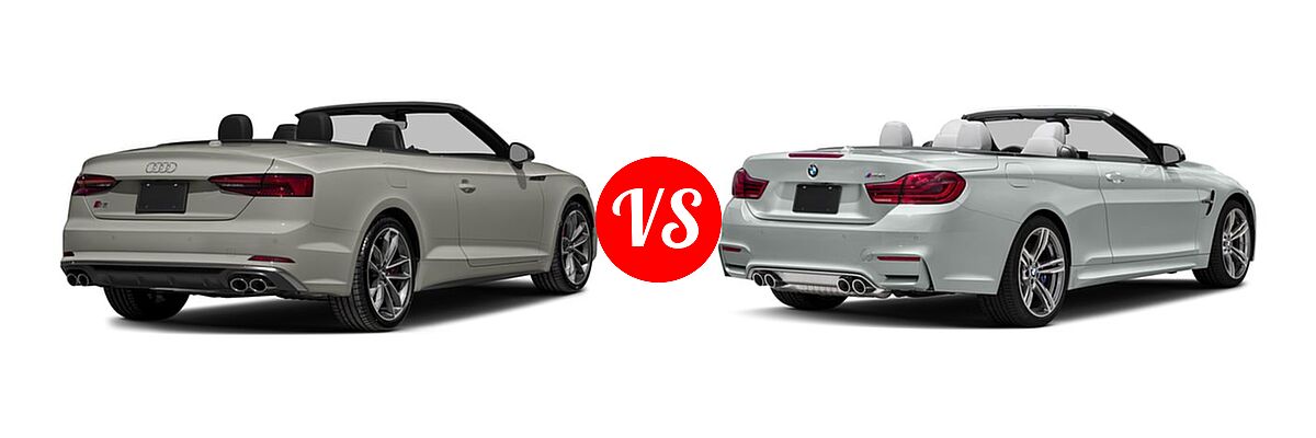 2018 Audi S5 Convertible Premium Plus / Prestige vs. 2018 BMW M4 Convertible Convertible - Rear Right Comparison