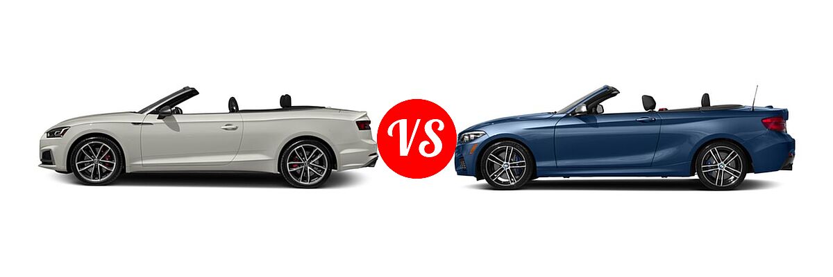 2018 Audi S5 Convertible Premium Plus / Prestige vs. 2018 BMW 2 Series M240i xDrive Convertible M240i xDrive - Side Comparison