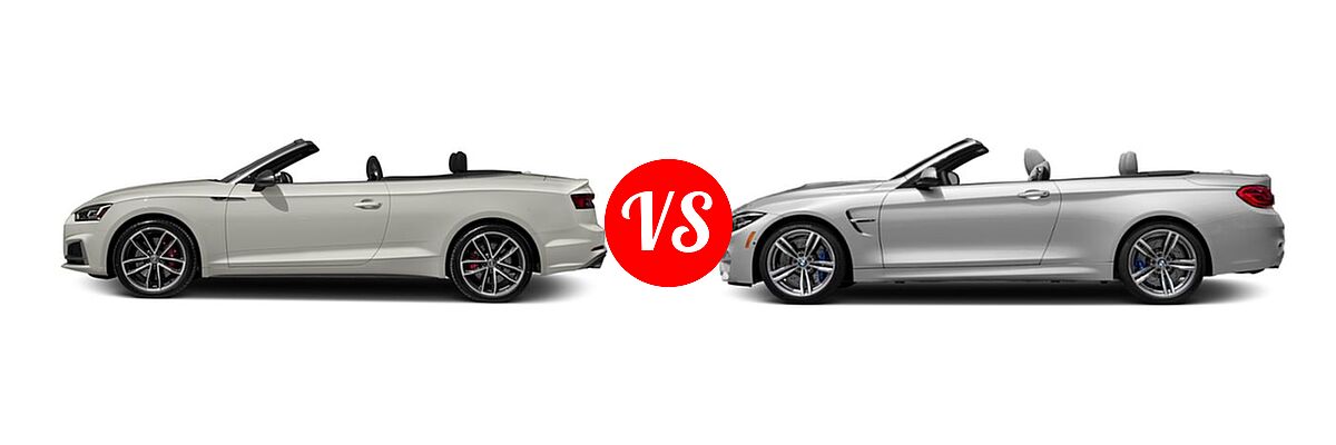 2018 Audi S5 Convertible Premium Plus / Prestige vs. 2019 BMW M4 Convertible Convertible - Side Comparison