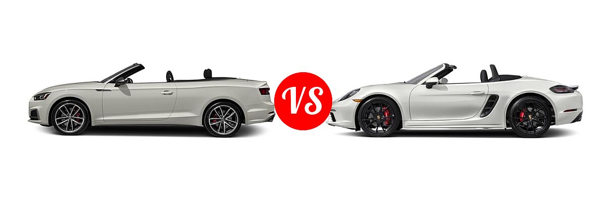 2018 Audi S5 Convertible Premium Plus / Prestige vs. 2018 Porsche 718 Boxster Convertible S - Side Comparison