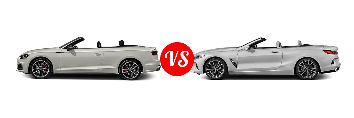 2018 Audi S5 Convertible Premium Plus / Prestige vs. 2022 BMW 8 Series Convertible 840i - Side Comparison