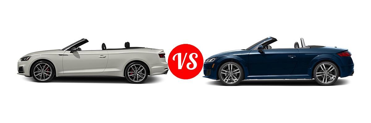 2018 Audi S5 Convertible Premium Plus / Prestige vs. 2018 Audi TT Convertible 2.0 TFSI - Side Comparison