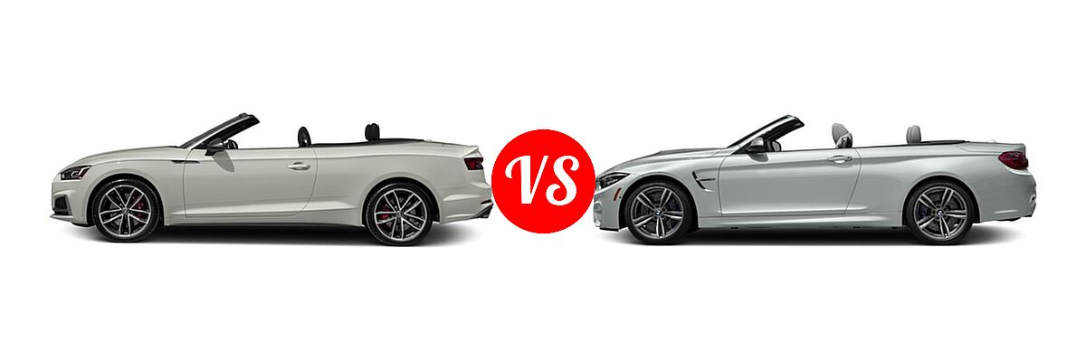 2018 Audi S5 Convertible Premium Plus / Prestige vs. 2018 BMW M4 Convertible Convertible - Side Comparison