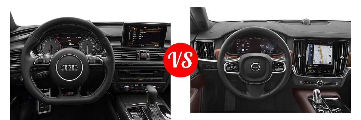 2018 Audi S6 Sedan Premium Plus / Prestige vs. 2019 Volvo S90 Sedan PHEV Inscription / Momentum - Dashboard Comparison