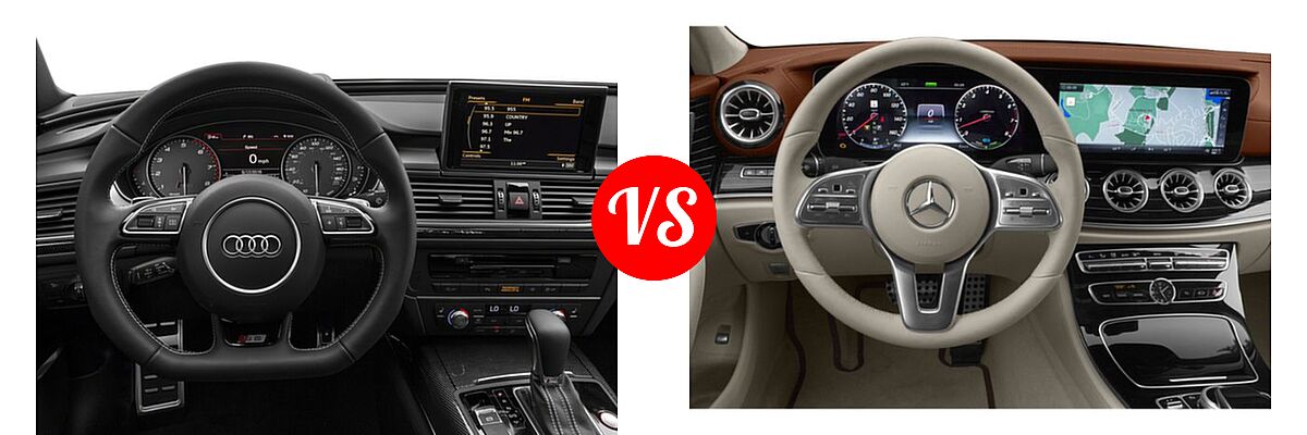 2018 Audi S6 Sedan Premium Plus / Prestige vs. 2019 Mercedes-Benz CLS-Class Sedan CLS 450 - Dashboard Comparison