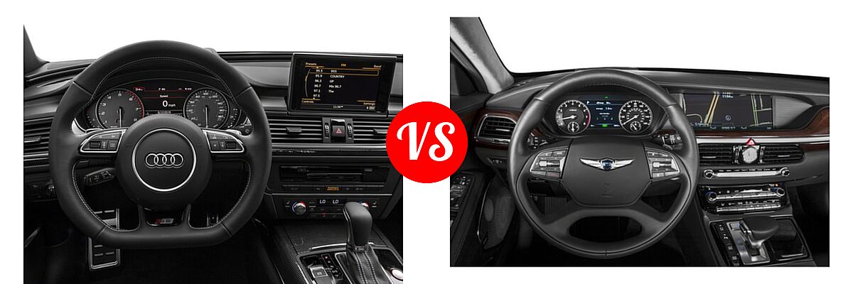 2018 Audi S6 Sedan Premium Plus / Prestige vs. 2019 Genesis G90 Sedan 3.3T Premium / 5.0L Ultimate - Dashboard Comparison
