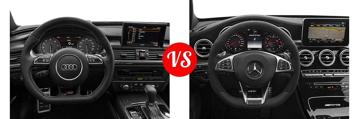 2018 Audi S6 Sedan Premium Plus / Prestige vs. 2018 Mercedes-Benz C-Class AMG C 63 S Sedan AMG C 63 S - Dashboard Comparison