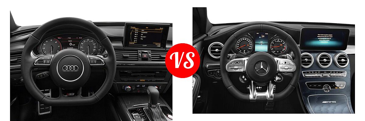 2018 Audi S6 Sedan Premium Plus / Prestige vs. 2021 Mercedes-Benz C-Class 63 AMG Sedan AMG C 63 / AMG C 63 S - Dashboard Comparison