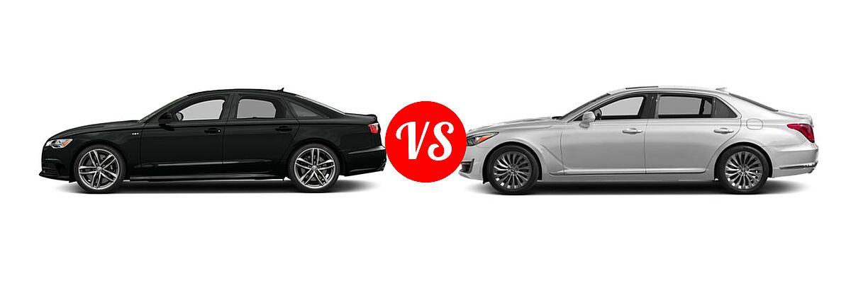 2018 Audi S6 Sedan Premium Plus / Prestige vs. 2019 Genesis G90 Sedan 3.3T Premium / 5.0L Ultimate - Side Comparison