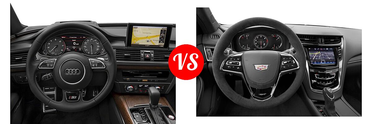 2018 Audi S7 Sedan Premium Plus / Prestige vs. 2019 Cadillac CTS-V Sedan 4dr Sdn - Dashboard Comparison
