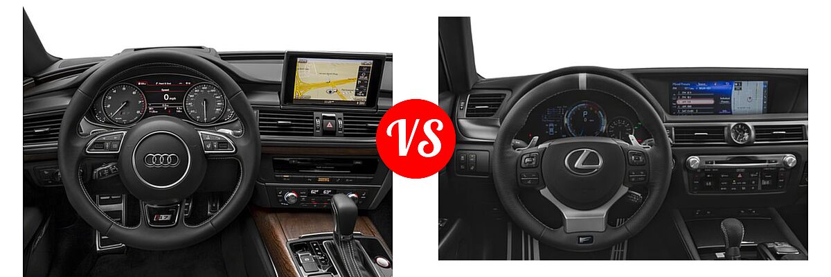 2018 Audi S7 Sedan Premium Plus / Prestige vs. 2019 Lexus GS F Sedan RWD - Dashboard Comparison