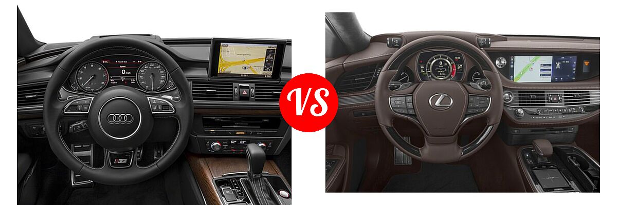 2018 Audi S7 Sedan Premium Plus / Prestige vs. 2020 Lexus LS 500 Sedan LS 500 / LS 500 Inspiration Series - Dashboard Comparison