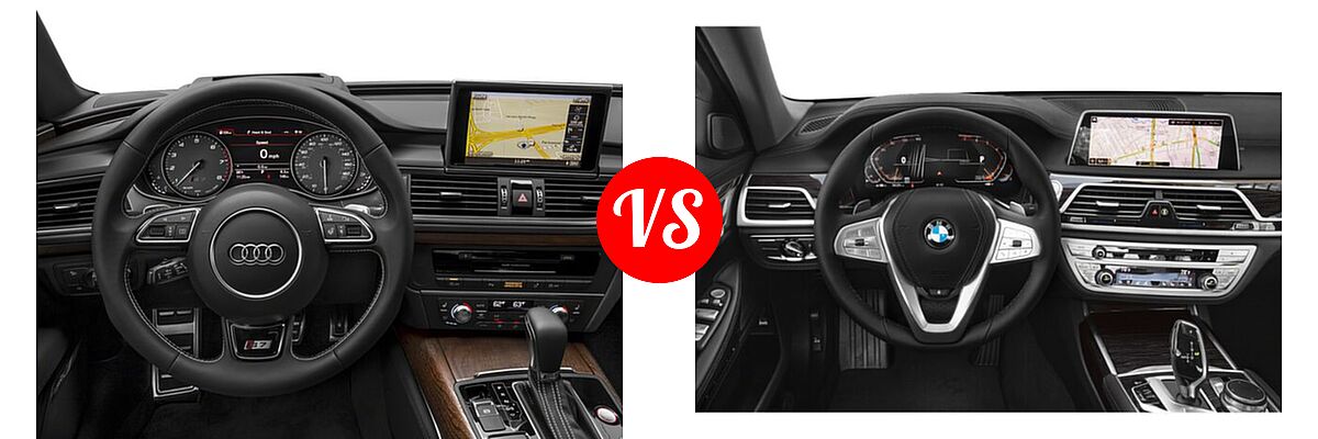 2018 Audi S7 Sedan Premium Plus / Prestige vs. 2021 BMW 7 Series Sedan 740i / 740i xDrive - Dashboard Comparison