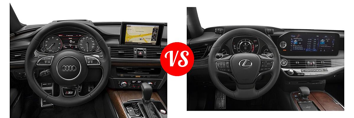 2018 Audi S7 Sedan Premium Plus / Prestige vs. 2021 Lexus LC 500 Sedan LS 500 / LS 500 F SPORT - Dashboard Comparison