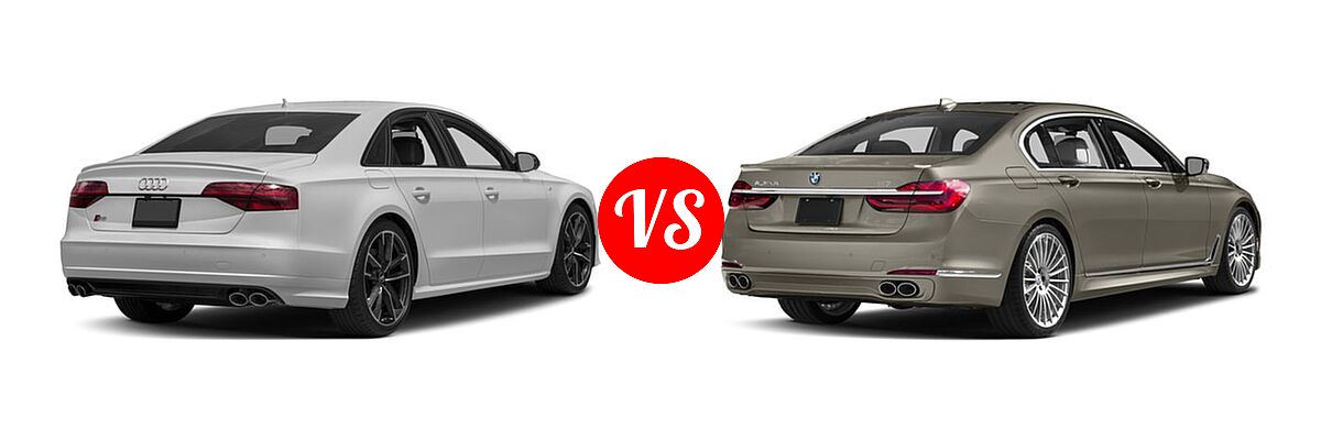 2018 Audi S8 Sedan 4.0 TFSI vs. 2018 BMW ALPINA B7 Sedan ALPINA B7 xDrive - Rear Right Comparison