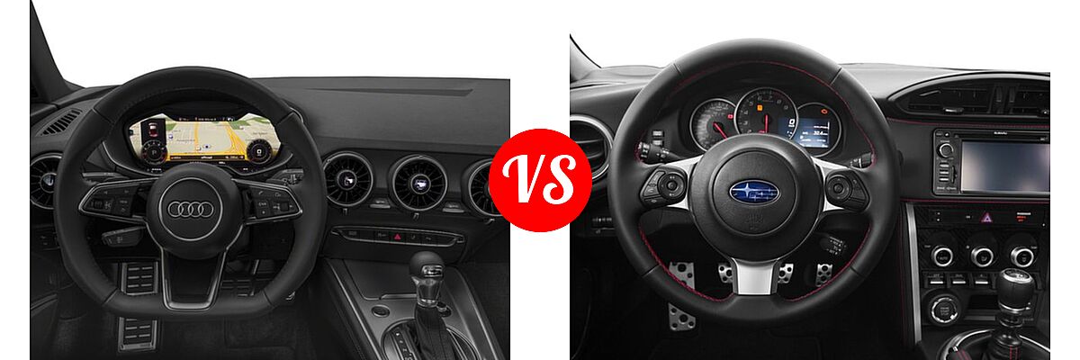 2018 Audi TT Coupe 2.0 TFSI vs. 2018 Subaru BRZ Coupe Limited / Premium - Dashboard Comparison