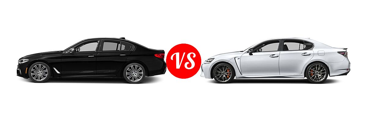 2018 BMW 5 Series M550i xDrive Sedan M550i xDrive vs. 2018 Lexus GS F Sedan RWD - Side Comparison