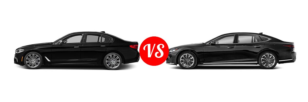2018 BMW 5 Series M550i xDrive Sedan M550i xDrive vs. 2021 Lexus LC 500 Sedan LS 500 / LS 500 F SPORT - Side Comparison