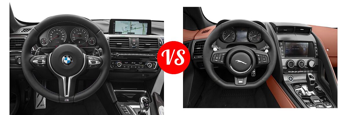 2018 BMW M4 Convertible Convertible vs. 2018 Jaguar F-TYPE Convertible 400 Sport / R-Dynamic - Dashboard Comparison